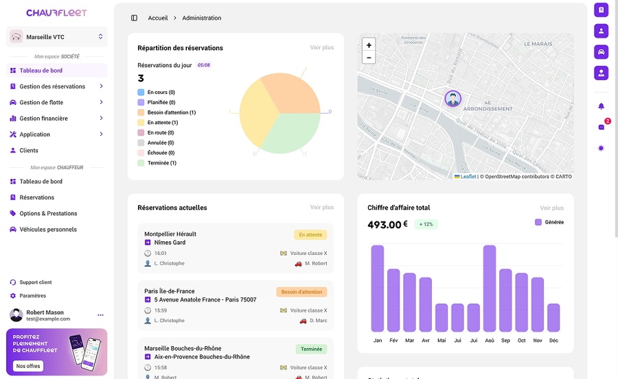 Illustration : CHAUFFLEET - La plateforme VTC de référence pour vos chauffeurs et clients !